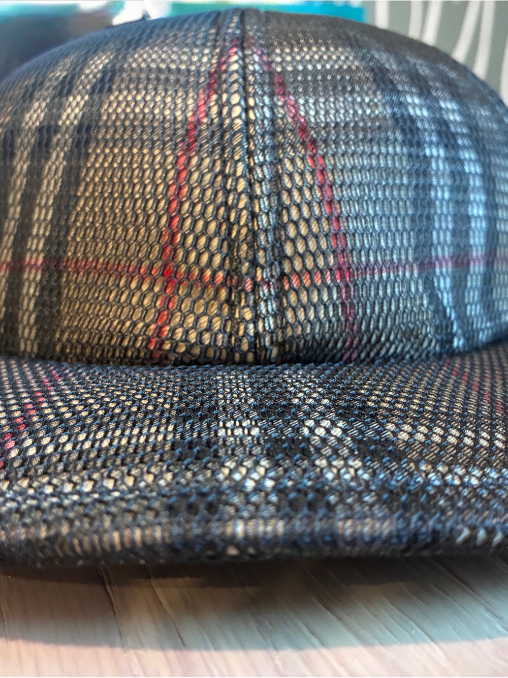 Burberry Mesh Check Cap